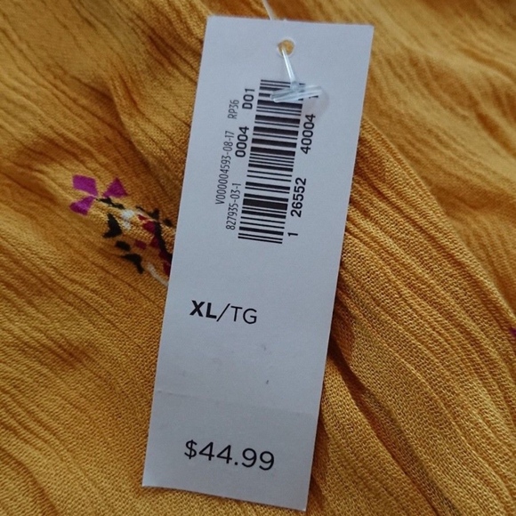 Women's Mustard/Gold Old Navy Flowing Dress - Picture 8 of 8